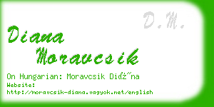 diana moravcsik business card